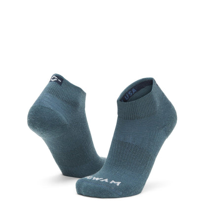 Axiom Quarter Sock With Merino Wool - Black Sand full product perspective - made in The USA Wigwam Socks
