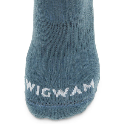 Axiom Quarter Sock With Merino Wool - Black Sand toe perspective - made in The USA Wigwam Socks