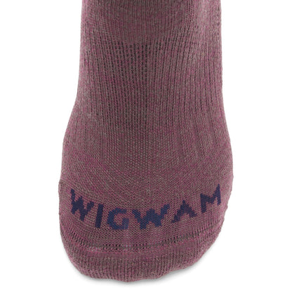 Axiom Quarter Sock With Merino Wool - Catawba Grape toe perspective - made in The USA Wigwam Socks