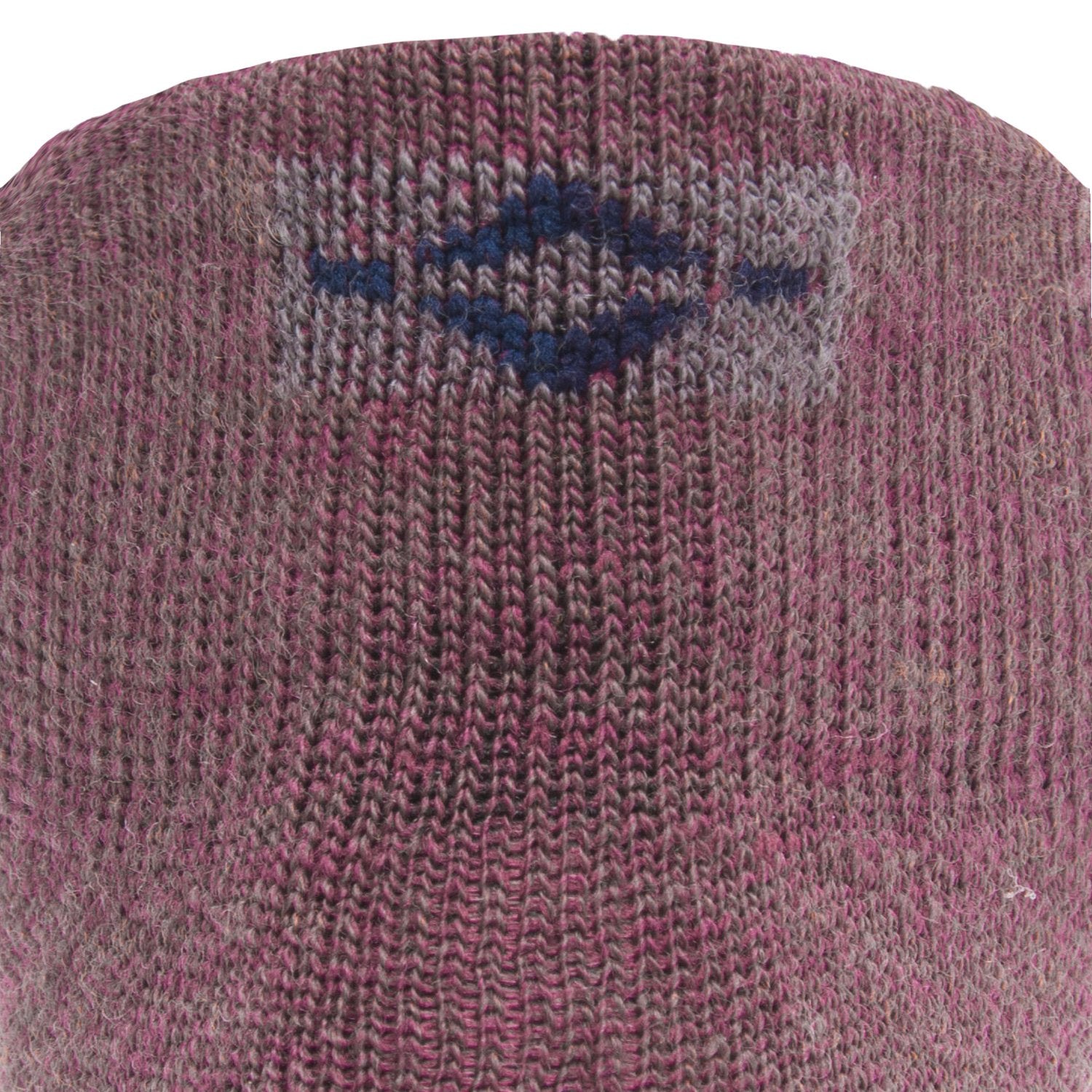 Axiom Quarter Sock With Merino Wool - Catawba Grape cuff perspective - made in The USA Wigwam Socks