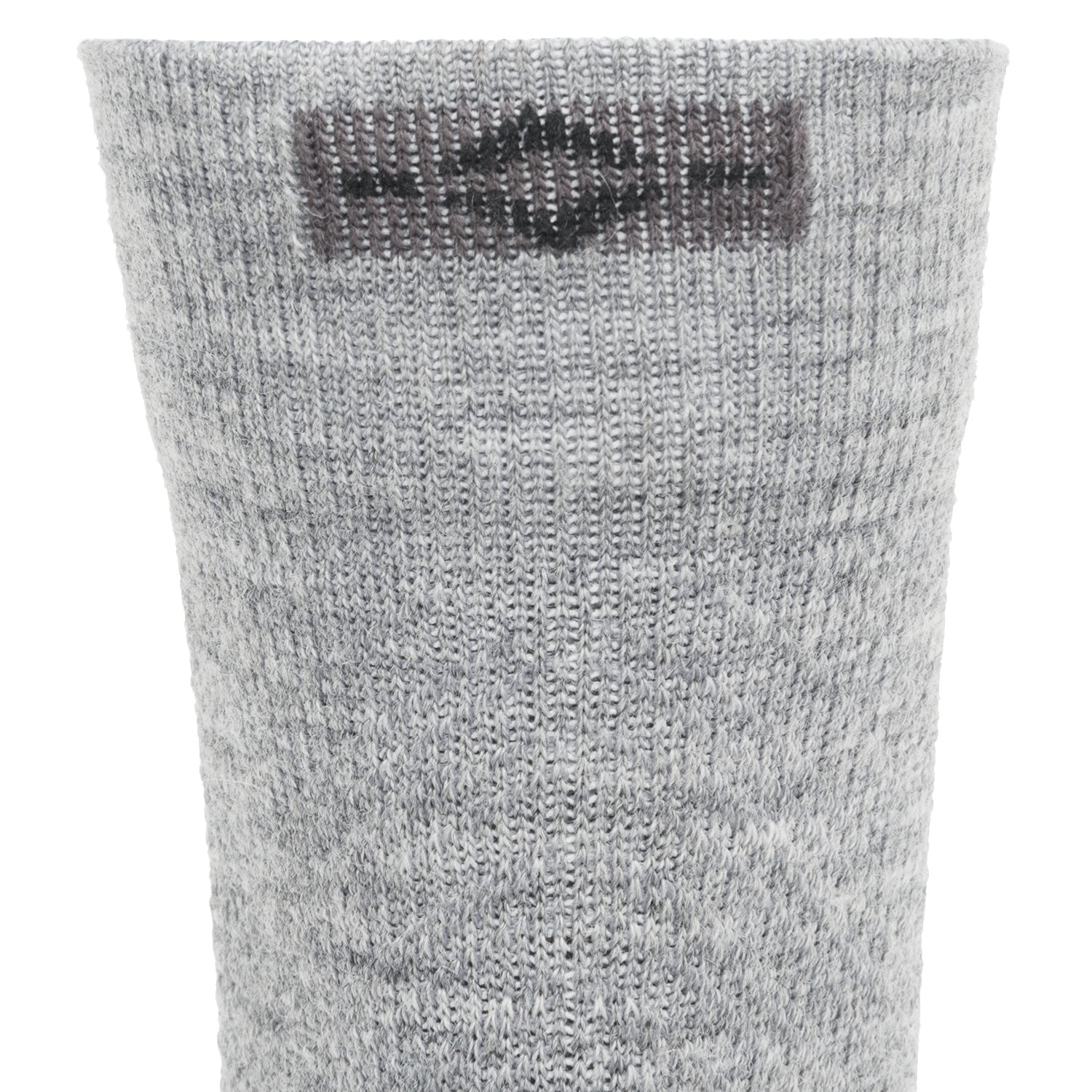 Axiom Mid Crew Sock With Merino Wool - Grey cuff perspective - made in The USA Wigwam Socks
