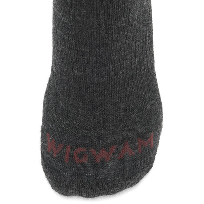 Axiom Mid Crew Sock With Merino Wool - Oxford toe perspective - made in The USA Wigwam Socks