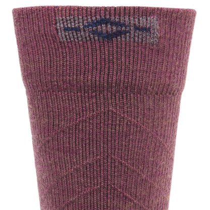Axiom Lightweight Compression Crew Sock With Merino Wool - Catawba Grape cuff perspective - made in The USA Wigwam Socks