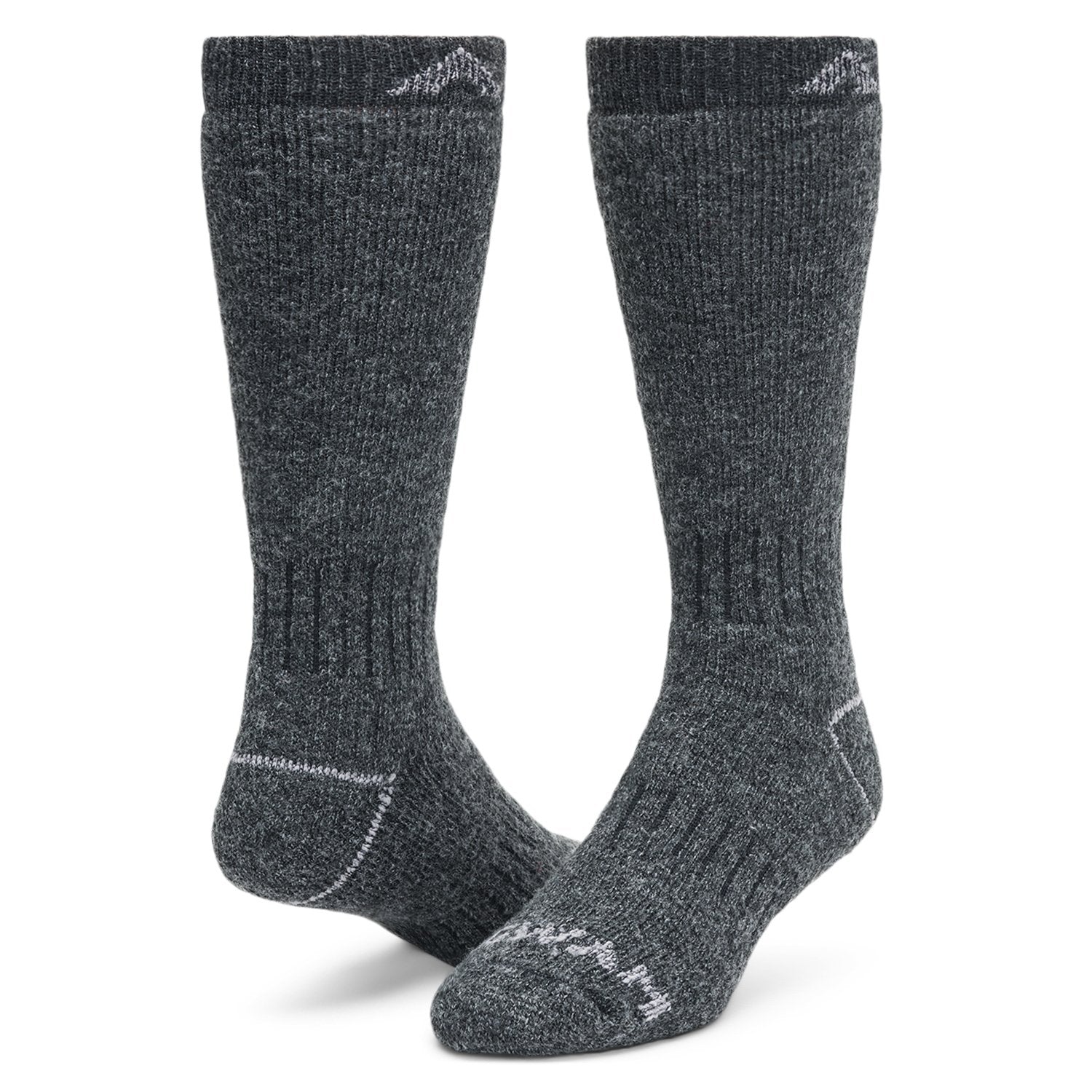 40 Below II Wool Heavyweight Sock - Black full product perspective - made in The USA Wigwam Socks