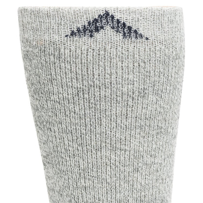 40 Below II Wool Heavyweight Sock - Light Grey cuff perspective - made in The USA Wigwam Socks