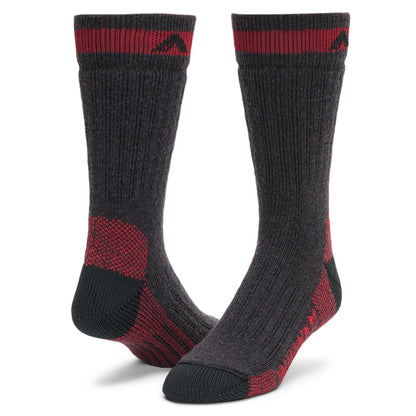 Canada II Heavyweight Wool Crew Sock - Charcoal full product perspective - made in The USA Wigwam Socks