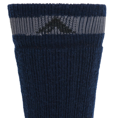 Canada II Heavyweight Wool Crew Sock - Navy II cuff perspective - made in The USA Wigwam Socks