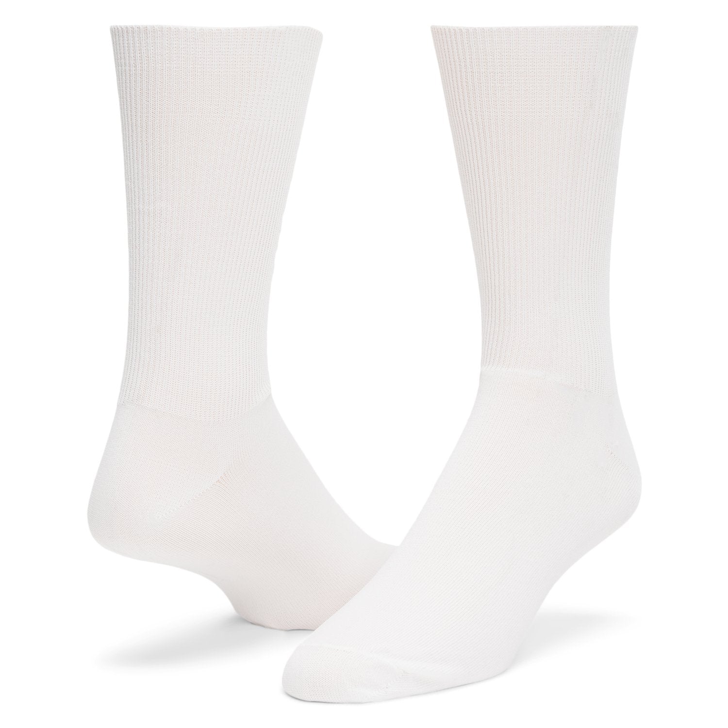 Gobi Liner Ultra-lightweight Crew Sock - White full product perspective - made in The USA Wigwam Socks