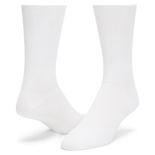 Coolmax®  Liner Ultra-lightweight Crew Sock - White full product perspective