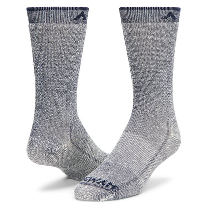 Merino Comfort Hiker Midweight Crew Sock - Navy II full product perspective - made in The USA Wigwam Socks