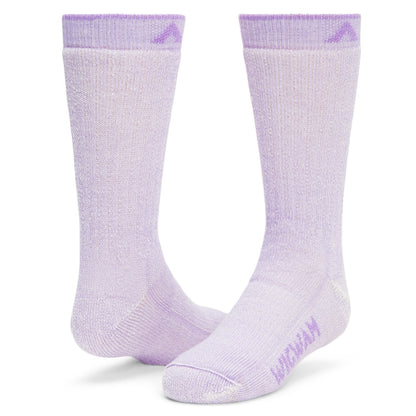 Merino Kid's Comfort Hiker Sock - Amethyst Petal full product perspective - made in The USA Wigwam Socks