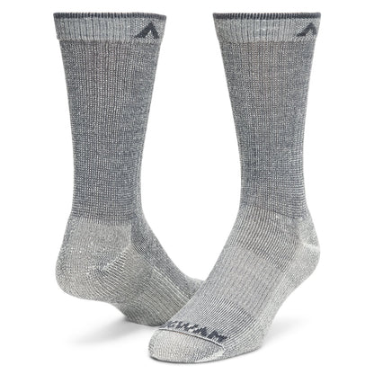 Merino Comfort Hiker Lite Crew Sock - Charcoal II full product perspective - made in The USA Wigwam Socks