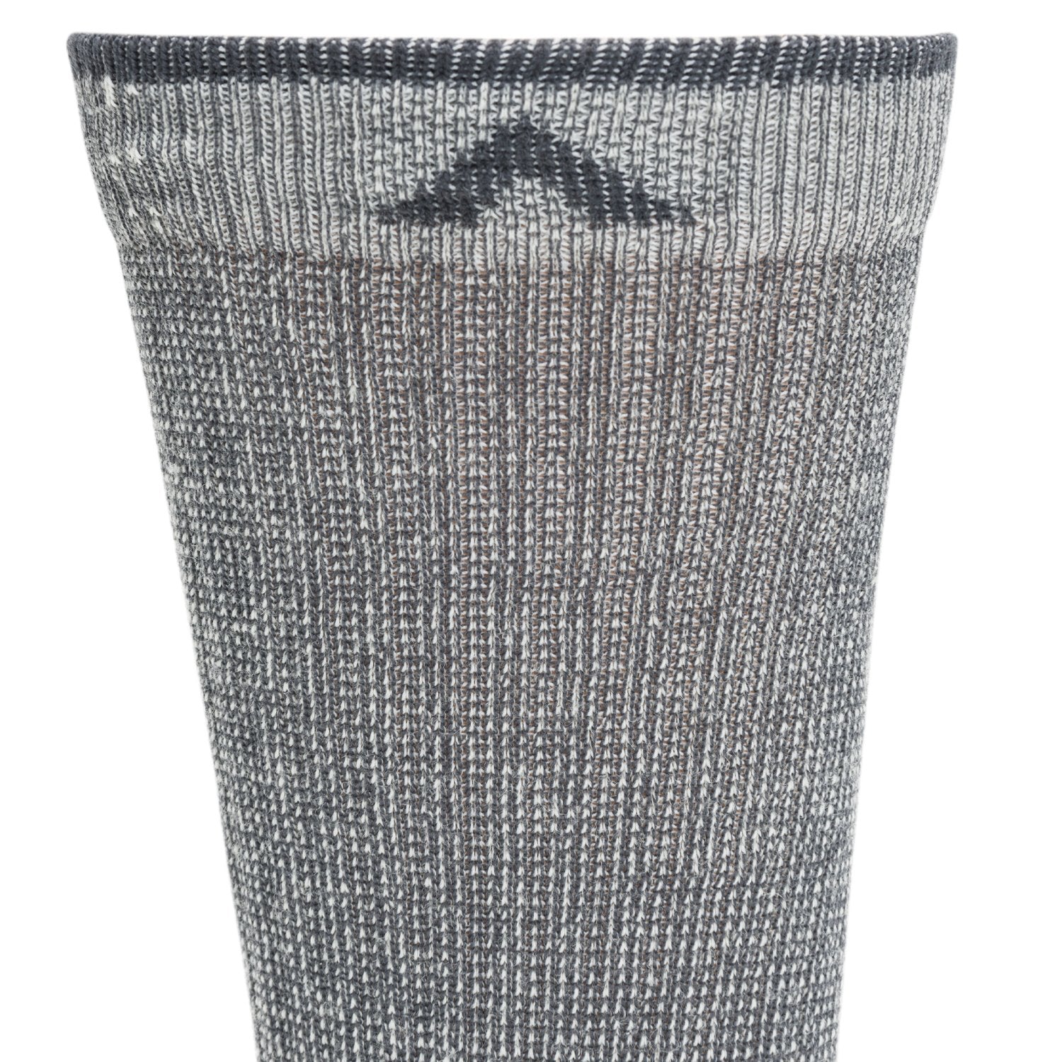Merino Comfort Hiker Lite Crew Sock - Charcoal II cuff perspective - made in The USA Wigwam Socks