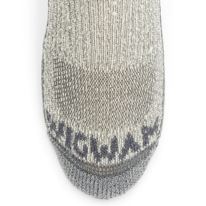 Merino Woodland Heavyweight Crew Sock - Charcoal toe perspective - made in The USA Wigwam Socks