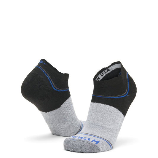 Surpass Lightweight Low Sock - Black/Grey full product perspective