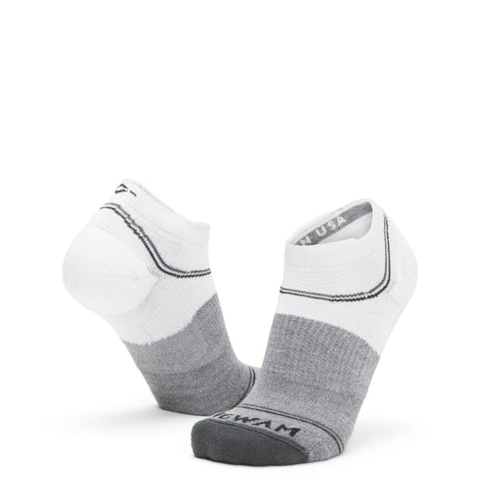 Surpass Lightweight Low Sock - White/Grey full product perspective