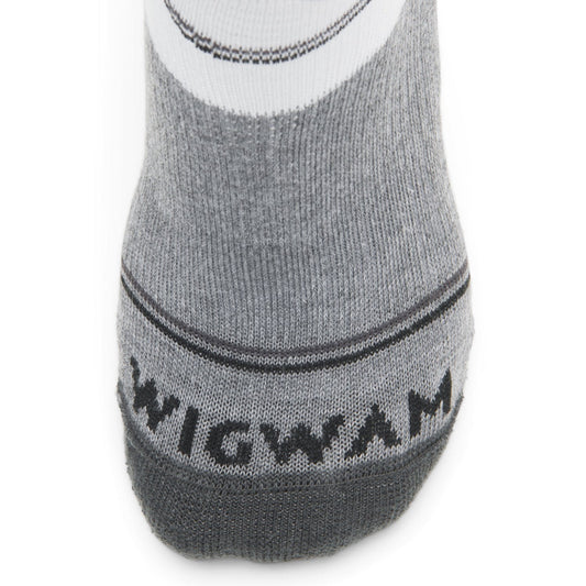 Surpass Lightweight Low Sock - White/Grey toe perspective