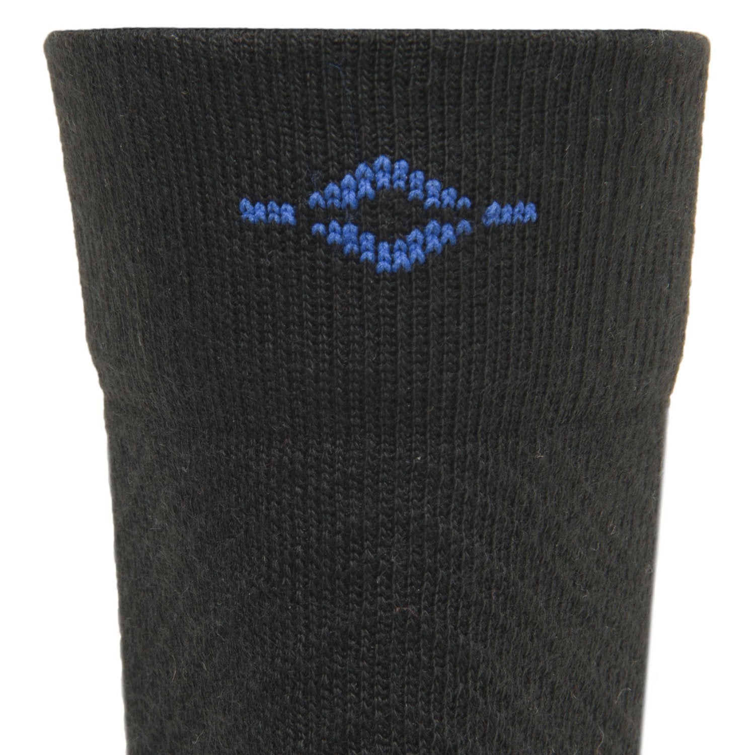 Surpass Lightweight Mid Crew Sock - Black/Grey cuff perspective - made in The USA Wigwam Socks