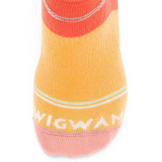 Surpass Ultra Lightweight Low Sock - Red/Orange toe perspective