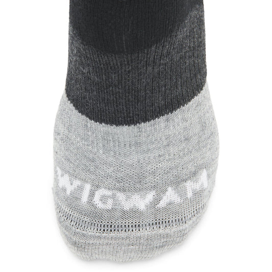 Trail Junkie Ultralight Low Sock With Merino Wool - Black toe perspective