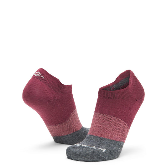 Trail Junkie Ultralight Low Sock With Merino Wool - Rhododendron full product perspective
