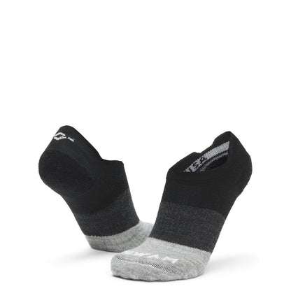 Trail Junkie Lightweight Low Sock With Merino Wool - Black full product perspective - made in The USA Wigwam Socks