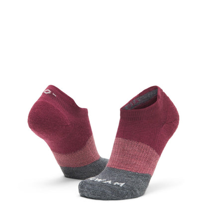 Trail Junkie Lightweight Low Sock With Merino Wool - Rhododendron full product perspective - made in The USA Wigwam Socks