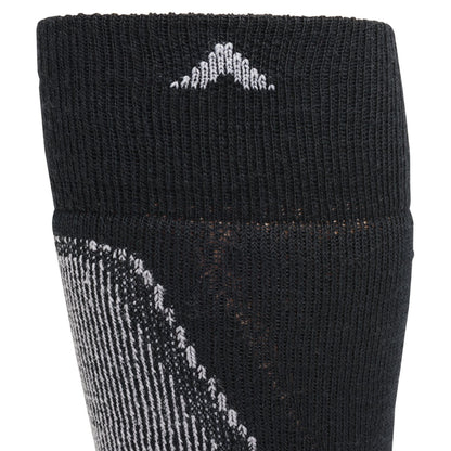 Sirocco Midweight OTC Sock With Wool - Black cuff perspective - made in The USA Wigwam Socks