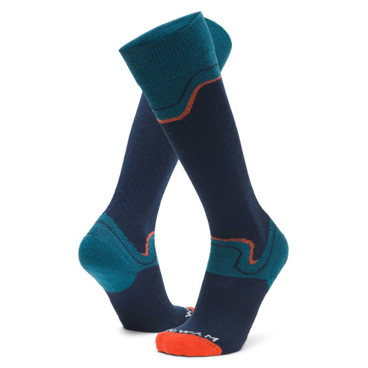 Snow Junkie Lightweight Compression Over-The-Calf Sock - Navy II full product perspective