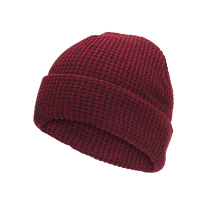 Tundra 100% Acrylic Cap - Burgundy Heather full product perspective - made in The USA Wigwam Socks