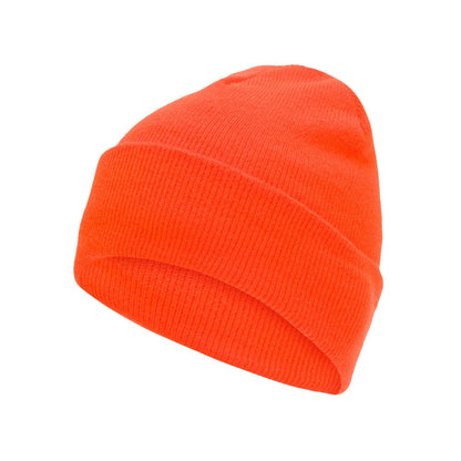 1017 Acrylic Hat - Blaze Orange full product perspective - made in The USA Wigwam Socks