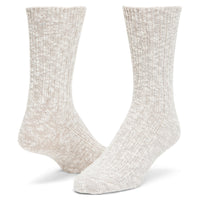 Cypress Crew Lightweight Cotton Sock - White/Grey swatch - by Wigwam Socks