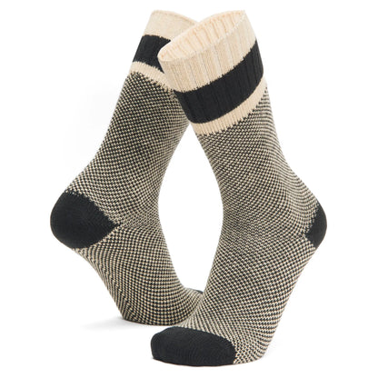Cursor Crew Lightweight Acrylic Sock - Black full product perspective - made in The USA Wigwam Socks
