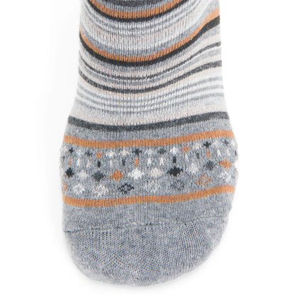 Inline Non-Cushioned Crew Sock - Charcoal toe perspective - made in The USA Wigwam Socks