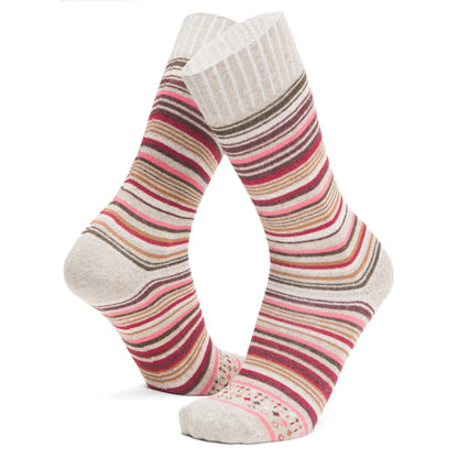Inline Non-Cushioned Crew Sock - Khaki full product perspective - made in The USA Wigwam Socks