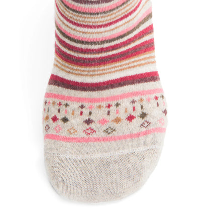 Inline Non-Cushioned Crew Sock - Khaki toe perspective - made in The USA Wigwam Socks