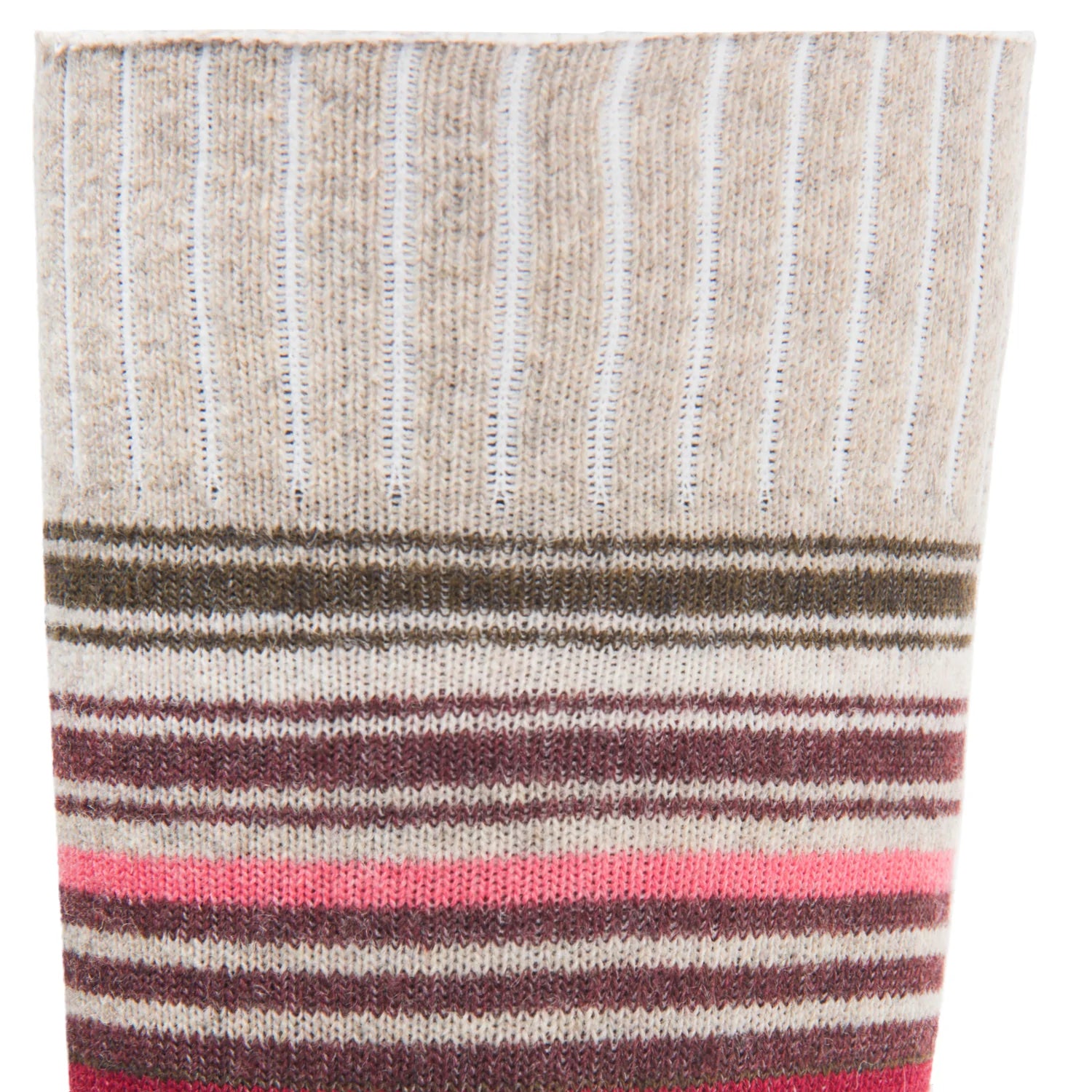 Inline Non-Cushioned Crew Sock - Khaki cuff perspective - made in The USA Wigwam Socks
