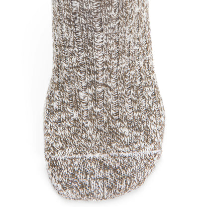 Wool Cypress Lightweight Crew Sock - Brown toe perspective - made in The USA Wigwam Socks