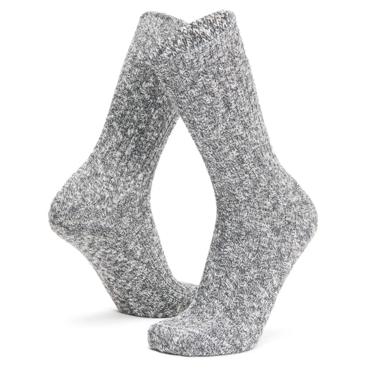Wool Cypress Lightweight Crew Sock - Charcoal full product perspective