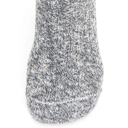 Wool Cypress Lightweight Crew Sock - Charcoal toe perspective - made in The USA Wigwam Socks