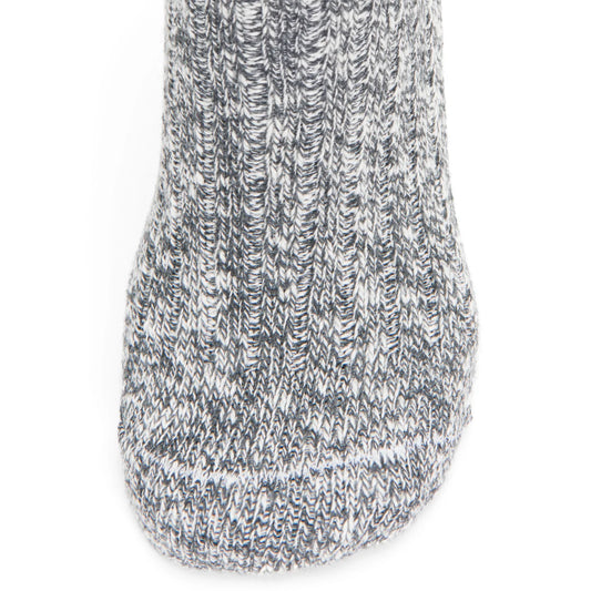 Wool Cypress Lightweight Crew Sock - Charcoal toe perspective