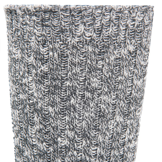 Wool Cypress Lightweight Everyday Crew Sock - Charcoal cuff perspective