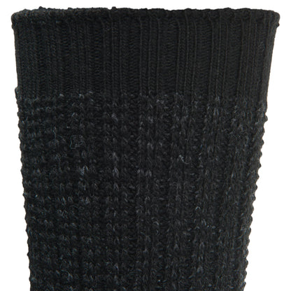 Pointe Lightweight Crew Sock - Black cuff perspective - made in The USA Wigwam Socks