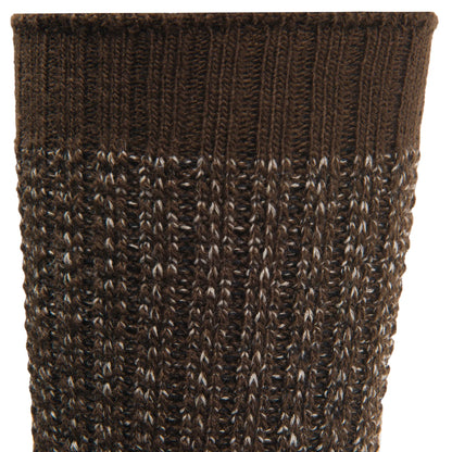 Pointe Lightweight Crew Sock - Brown cuff perspective - made in The USA Wigwam Socks