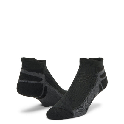 Thunder Low Lightweight Sock - Black full product perspective - made in The USA Wigwam Socks