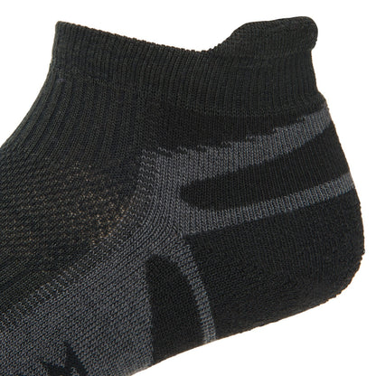 Thunder Low Lightweight Sock - Black heel and cuff perspective - made in The USA Wigwam Socks