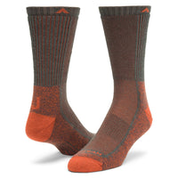 Cool-Lite Hiker Crew Midweight Sock - Charcoal/Orange swatch - by Wigwam Socks