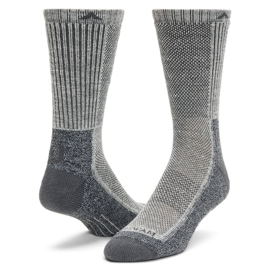 Cool-Lite Hiker Crew Midweight Sock - Grey/Charcoal full product perspective