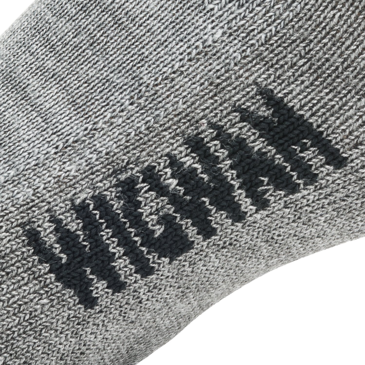 Hiking Outdoor Midweight Crew Sock - Light Grey Heather knit-in logo - made in The USA Wigwam Socks