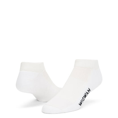 Cool-Lite Low-Cut Lightweight Sock - White full product perspective - made in The USA Wigwam Socks